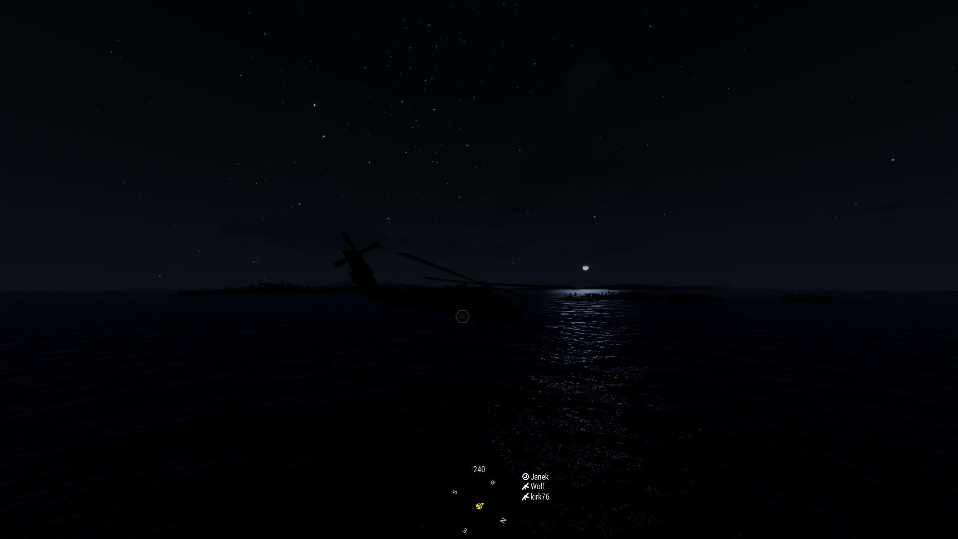 Swedish "speshal" forces in the moonlight