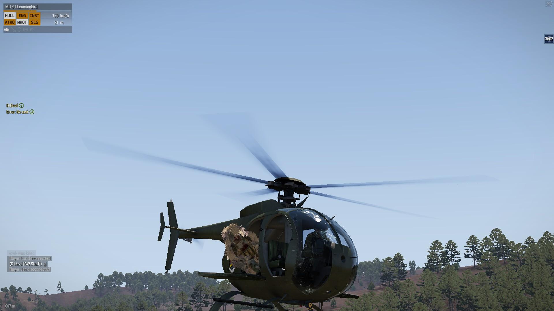 A wild Ansin11 hanging out of my heli